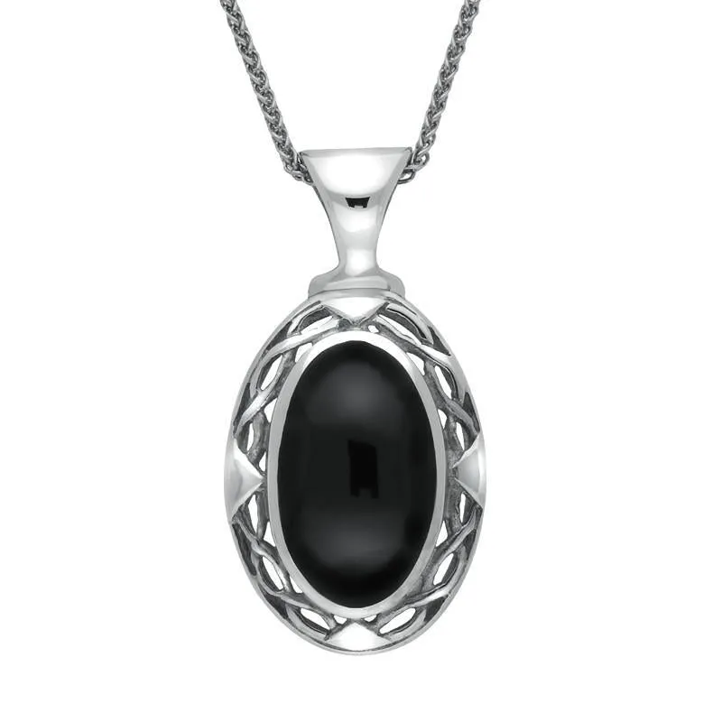 Sterling Silver Whitby Jet Celtic Oval Four Piece Set sold by Jura Watches product image thumbnail 4