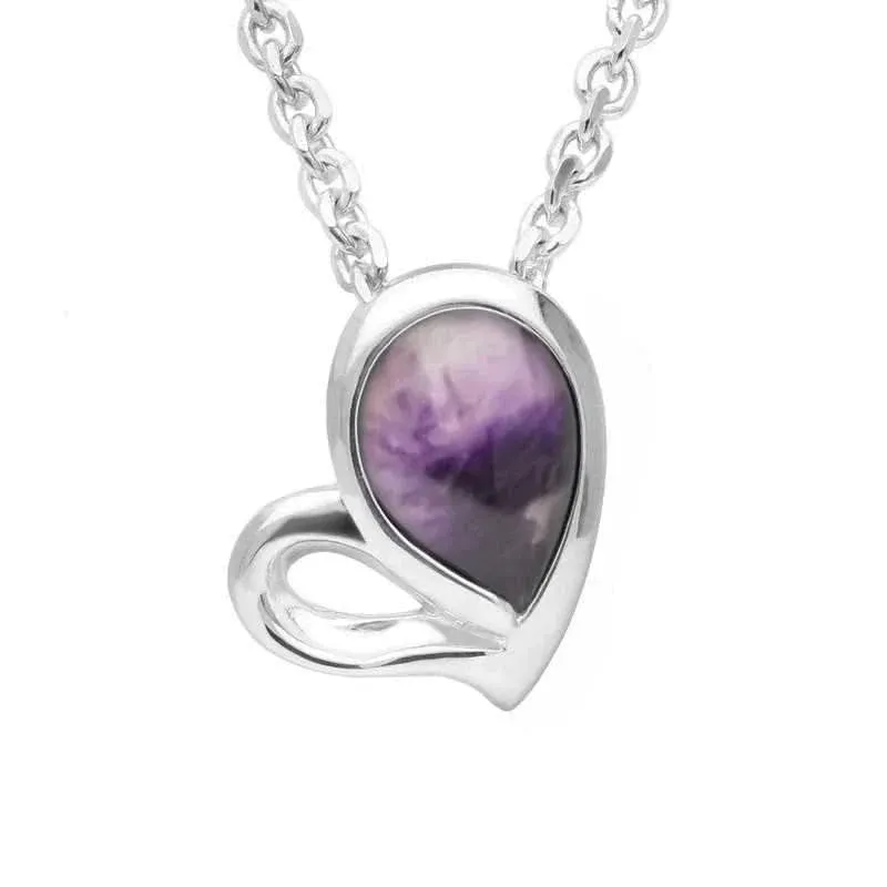 Sterling Silver Blue John Half Filled Heart Two Piece Set sold by Jura Watches product image thumbnail 3