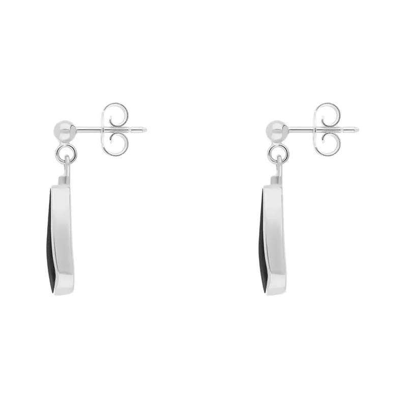 Sterling Silver Whitby Jet Pear Drop Earrings sold by Jura Watches product image thumbnail 2