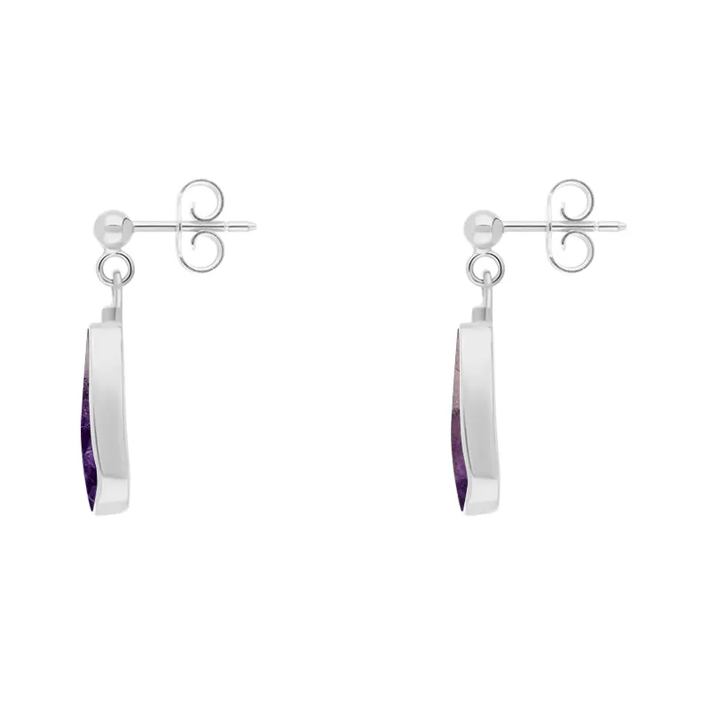 Sterling Silver Blue John Pear Drop Earrings sold by Jura Watches product image thumbnail 2