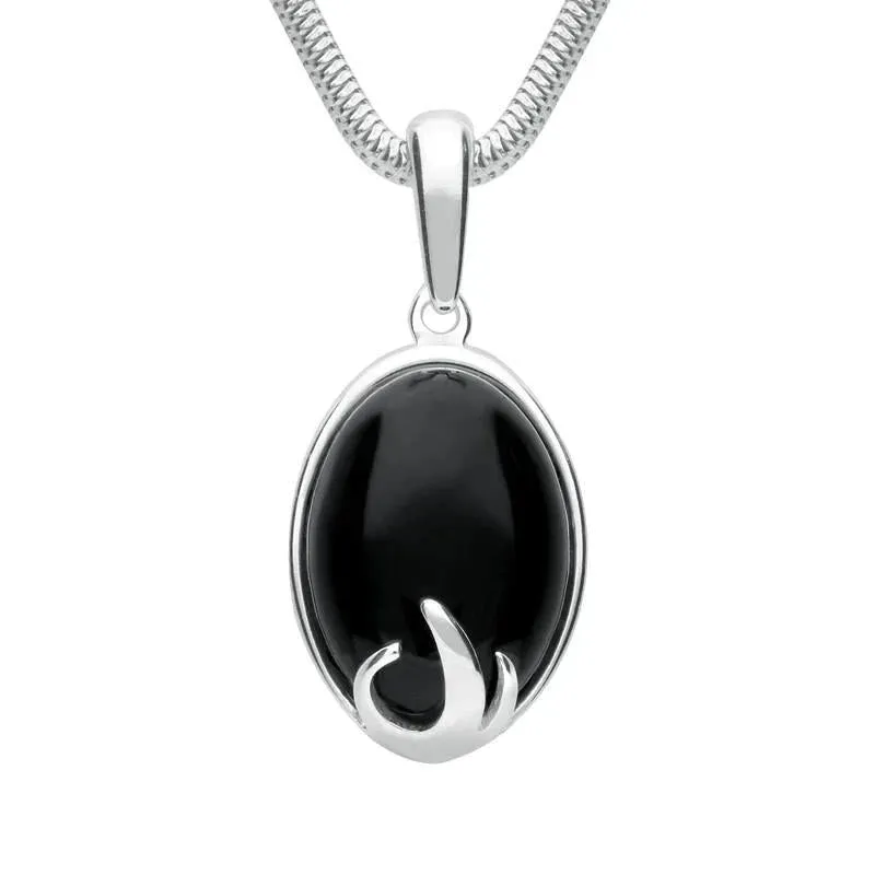 Sterling Silver Whitby Jet Oval Claw Two Piece Set sold by Jura Watches product image thumbnail 3