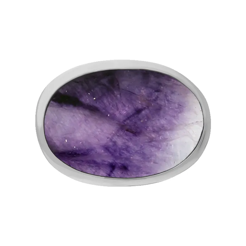 Sterling Silver Blue John Oval Statement Ring D sold by Jura Watches product image thumbnail 3