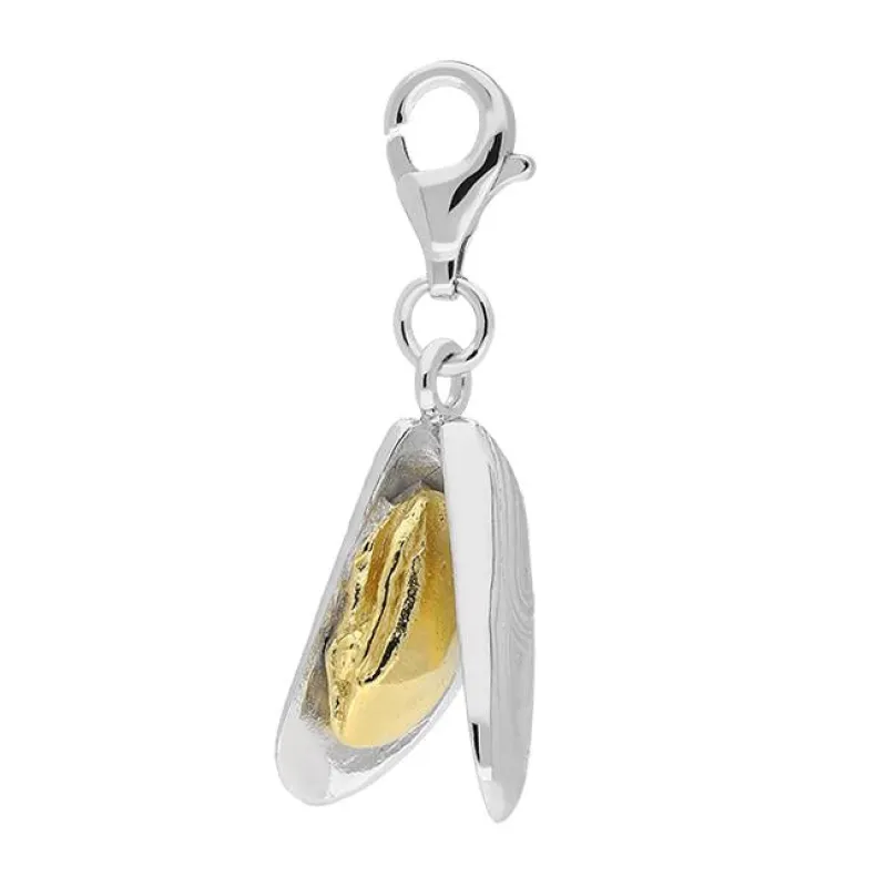 Sterling Silver and Yellow Gold Plated Clam Shell Charm sold by Jura Watches