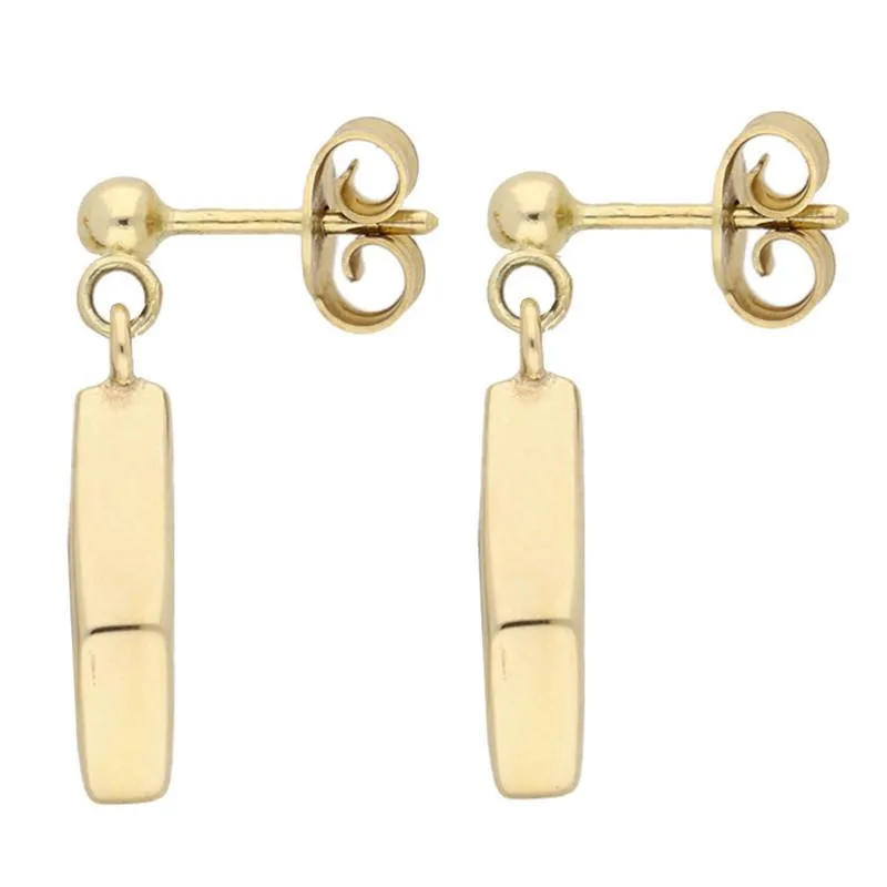 9ct Yellow Gold Lapis Lazuli Dinky Diamond Drop Earrings sold by Jura Watches product image thumbnail 2