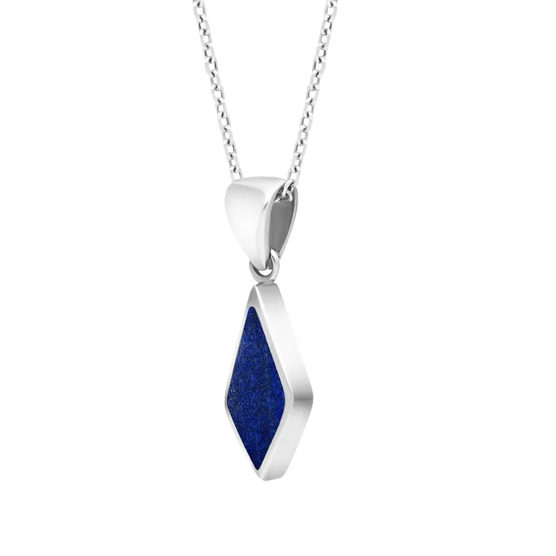 Sterling Silver Lapis Lazuli Dinky Diamond Necklace sold by Jura Watches product image thumbnail 2