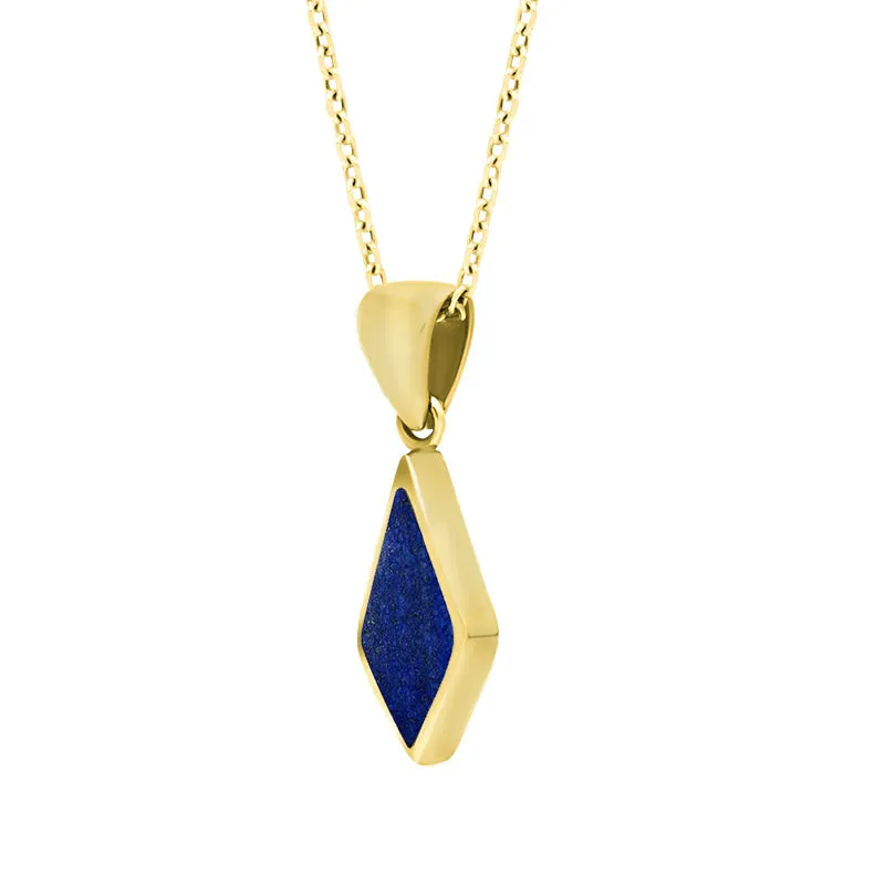 9ct Yellow Gold Lapis Lazuli Dinky Diamond Necklace sold by Jura Watches product image thumbnail 2