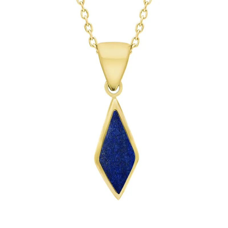 9ct Yellow Gold Lapis Lazuli Dinky Diamond Necklace sold by Jura Watches