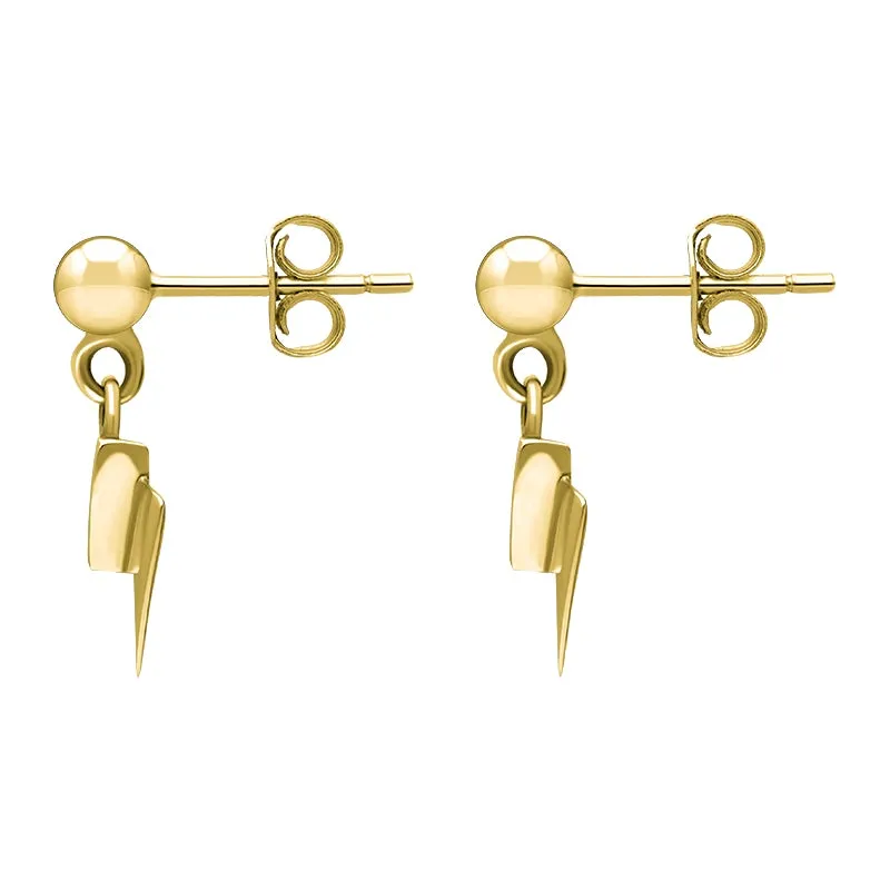 9ct Yellow Gold Lapis Lazuli Arrowhead Drop Earrings sold by Jura Watches product image thumbnail 2