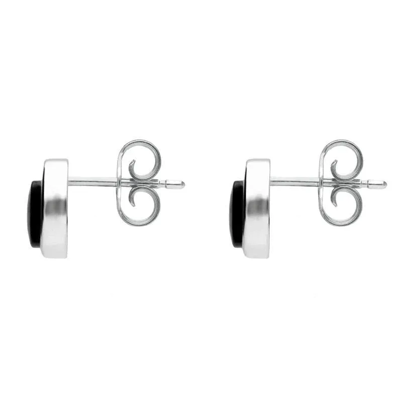 Sterling Silver Whitby Jet Small Swirl Stud Earrings sold by Jura Watches product image thumbnail 2