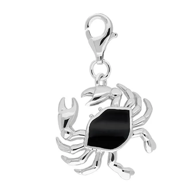 Sterling Silver Whitby Jet Crab Charm sold by Jura Watches