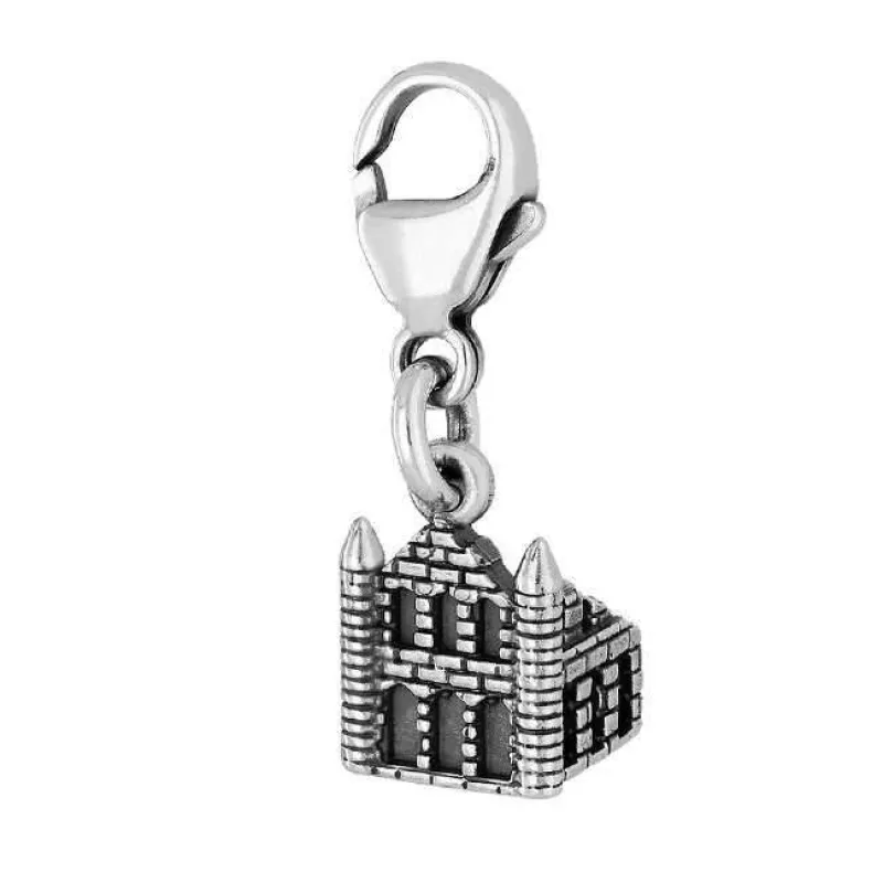 Sterling Silver Whitby Abbey Carabiner Clasp Charm sold by Jura Watches
