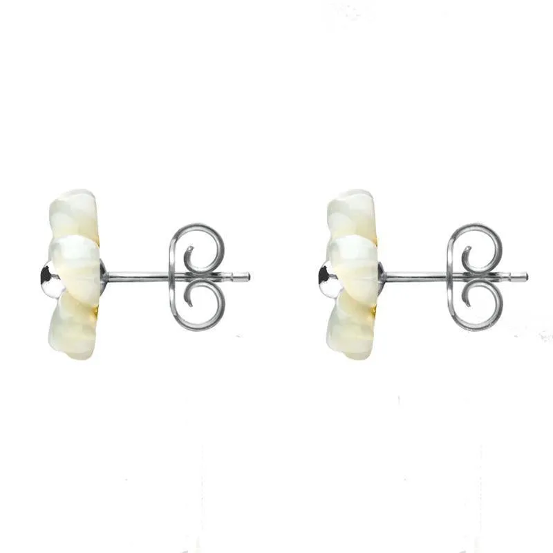 Sterling Silver White Mother of Pearl Tuberose 8mm Gypsophila Stud Earrings sold by Jura Watches product image thumbnail 2