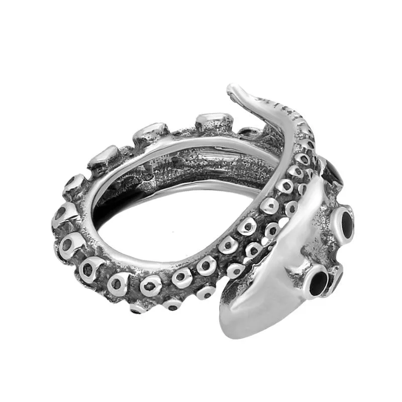 Sterling Silver Whitby Jet Tentacle Ring sold by Jura Watches product image thumbnail 2