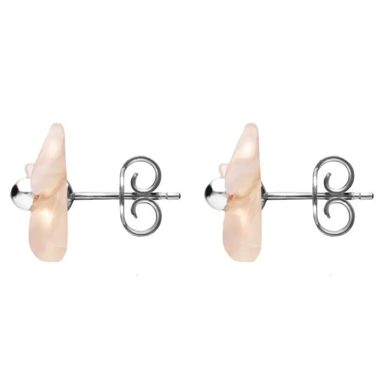 Sterling Silver Pink Mother of Pearl Tuberose 8mm Clover Stud Earrings sold by Jura Watches product image thumbnail 2