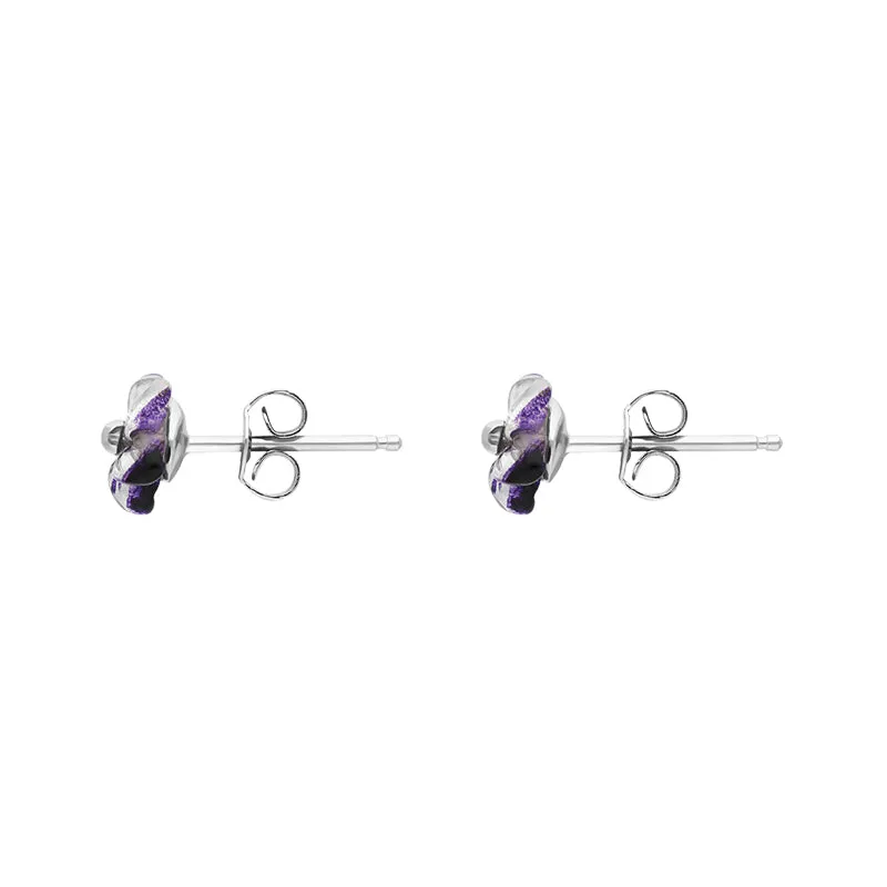 Sterling Silver Blue John Tuberose 8mm Pansy Stud Earrings sold by Jura Watches product image thumbnail 2