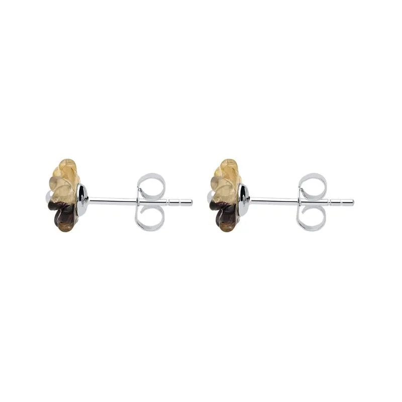 Sterling Silver Blue John Tuberose 8mm Carnation Stud Earrings sold by Jura Watches product image thumbnail 2