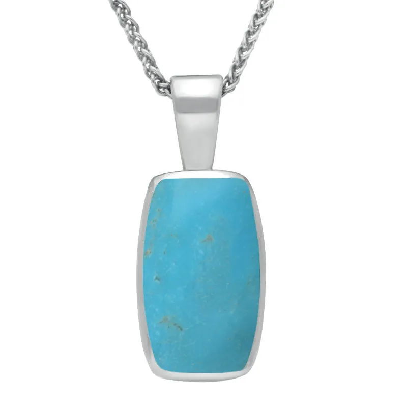 Sterling Silver Turquoise Barrel Shaped Necklace sold by Jura Watches