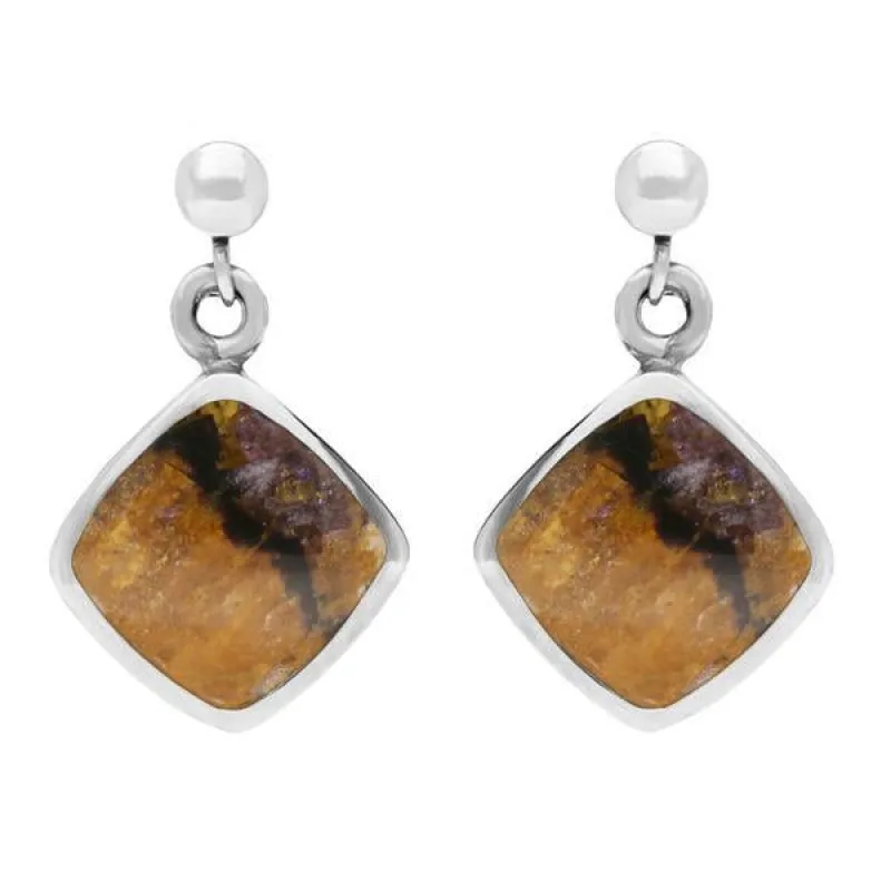 Sterling Silver Blue John Dinky Drop Earrings sold by Jura Watches