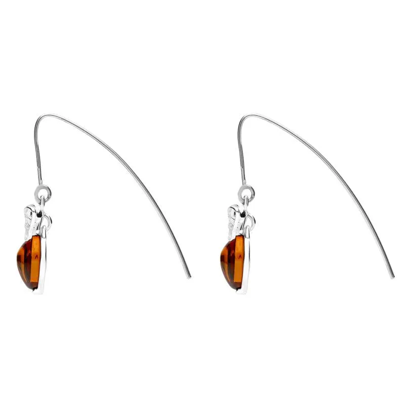 Sterling Silver Amber Bee Small Hook Earrings sold by Jura Watches product image thumbnail 2