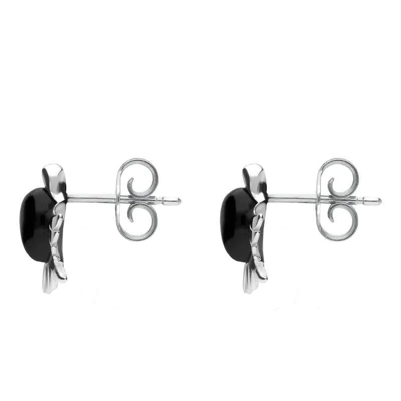 Sterling Silver Whitby Jet Bird Stud Earrings sold by Jura Watches product image thumbnail 2
