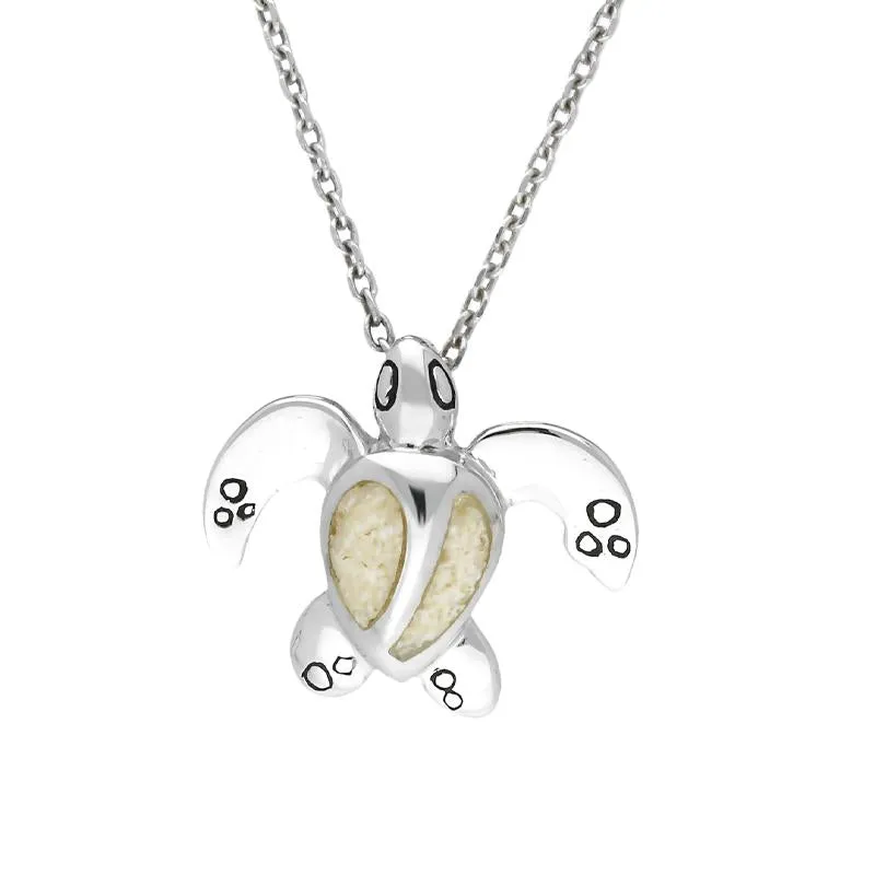 Sterling Silver Coquina Tiny Two Stone Turtle Necklace sold by Jura Watches