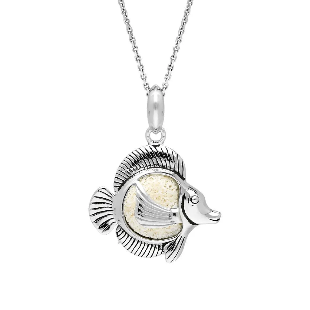 Sterling Silver Coquina Single Stone Angel Fish Necklace sold by Jura Watches