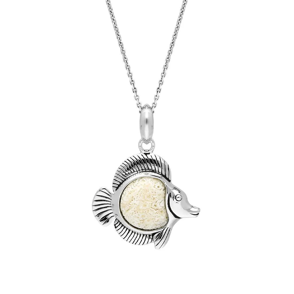 Sterling Silver Coquina Single Stone Angel Fish Necklace sold by Jura Watches product image thumbnail 2
