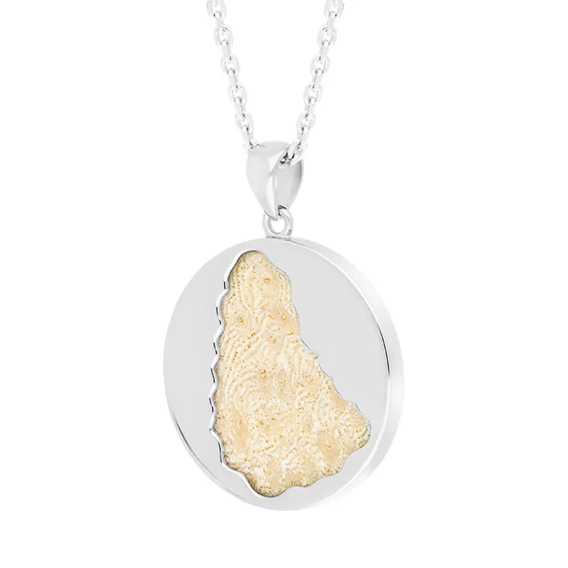 Sterling Silver Coquina 24mm Barbados Island Disc Necklace sold by Jura Watches product image thumbnail 3