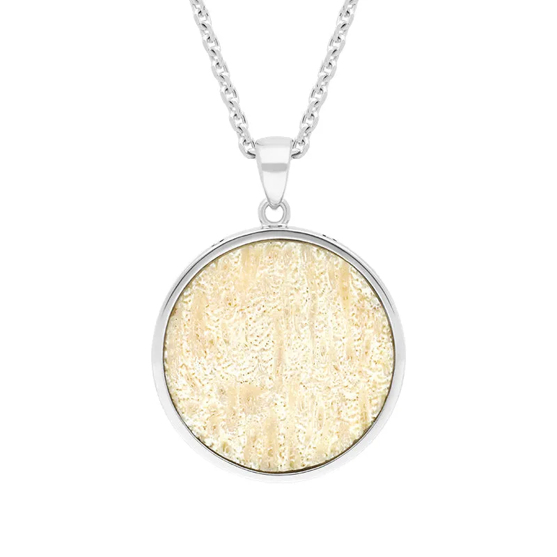 Sterling Silver Coquina 24mm Barbados Disc Necklace sold by Jura Watches