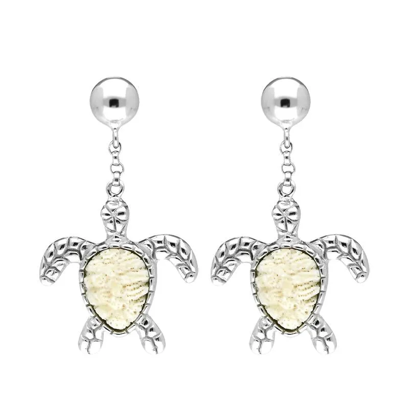 Sterling Silver Coquina Turtle Drop Earrings sold by Jura Watches