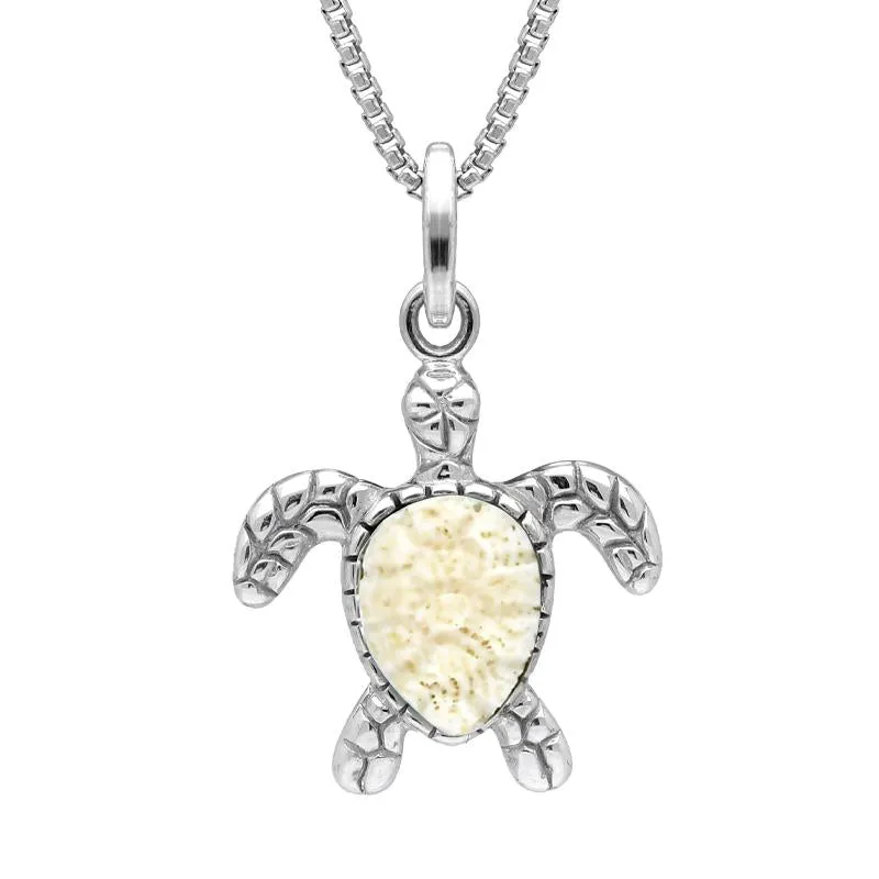 Sterling Silver Coquina Tiny Single Stone Turtle Necklace sold by Jura Watches