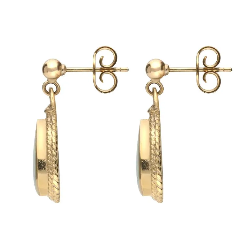 9ct Yellow Gold Opal Pear Shaped Drop Earrings sold by Jura Watches product image thumbnail 2