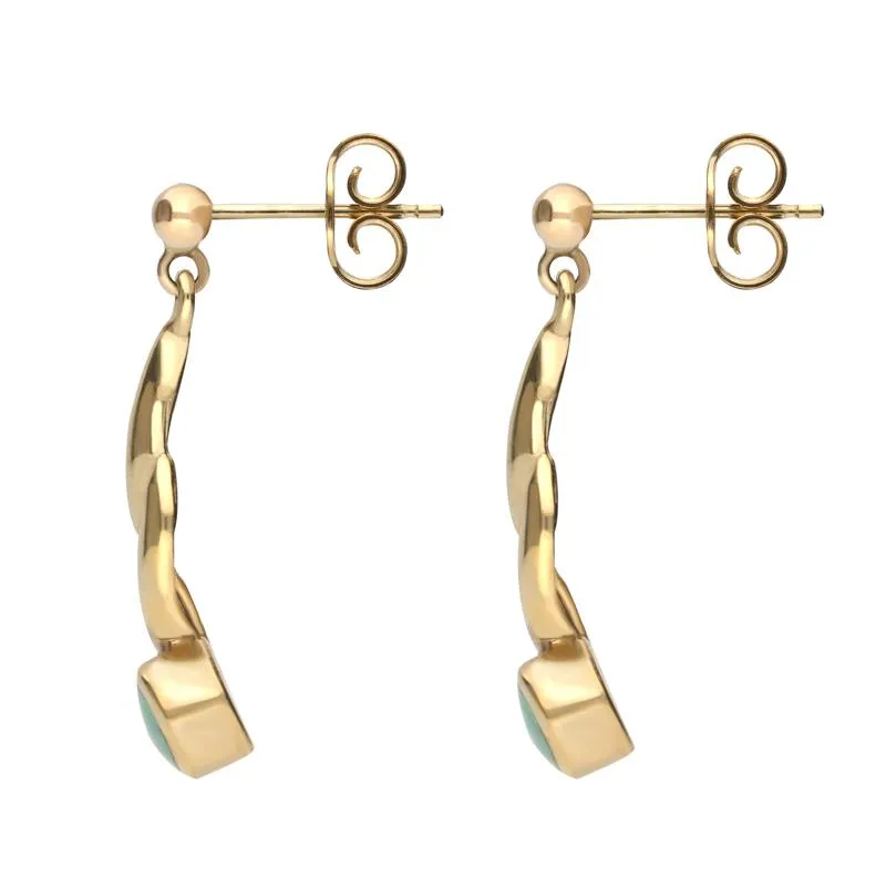 9ct Yellow Gold Opal Double Twist Drop Earrings sold by Jura Watches product image thumbnail 2