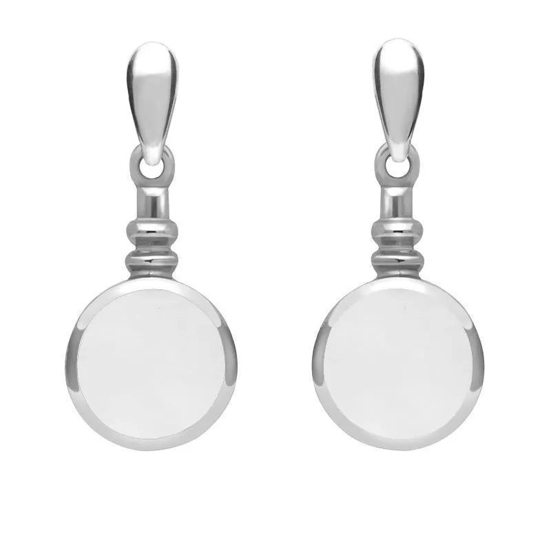 Sterling Silver Bauxite Bottle Top Drop Earrings sold by Jura Watches