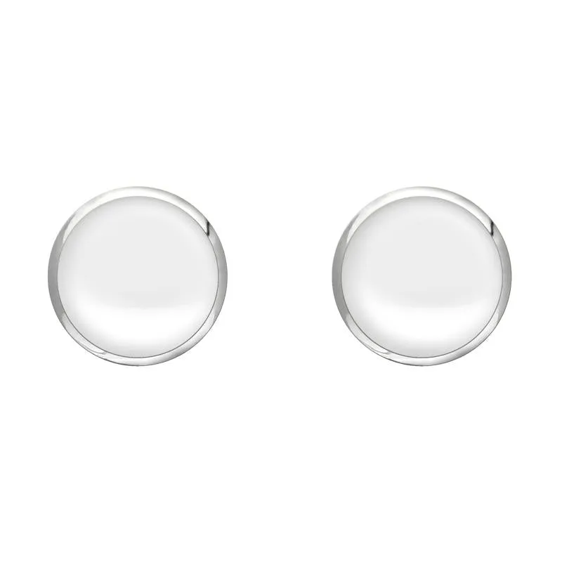 Sterling Silver Bauxite 6mm Classic Medium Round Stud Earrings sold by Jura Watches