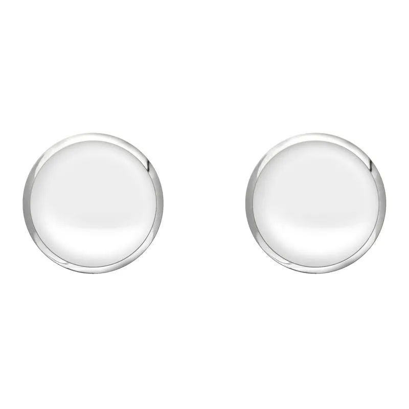 Sterling Silver Bauxite 8mm Classic Large Round Stud Earrings sold by Jura Watches