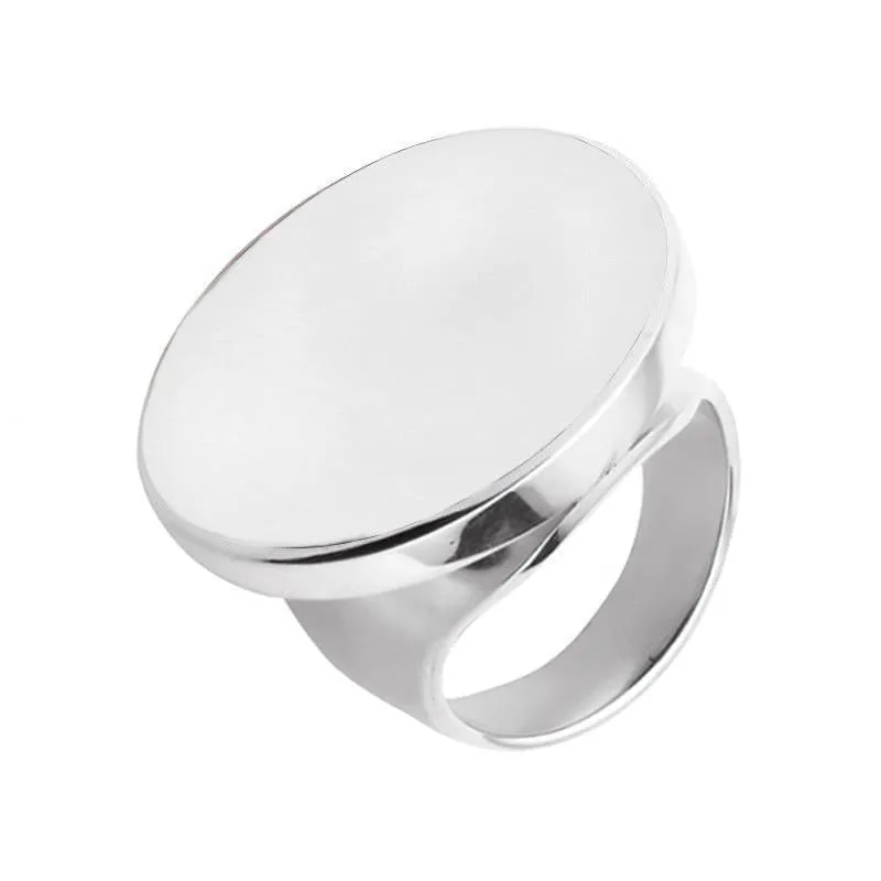 Sterling Silver Bauxite Medium Round Ring sold by Jura Watches