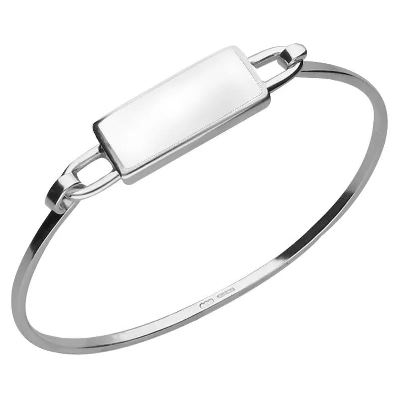 Sterling Silver Bauxite Oblong Bangle sold by Jura Watches
