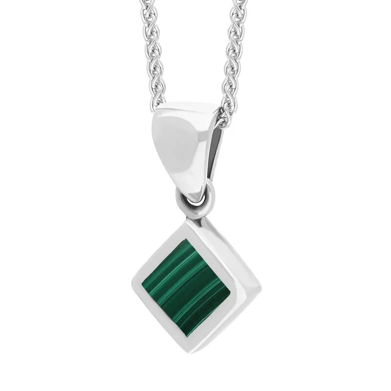 Sterling Silver Malachite Dinky Square Necklace sold by Jura Watches product image thumbnail 2