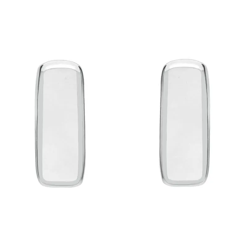 Sterling Silver Bauxite Dinky Oblong Stud Earrings sold by Jura Watches