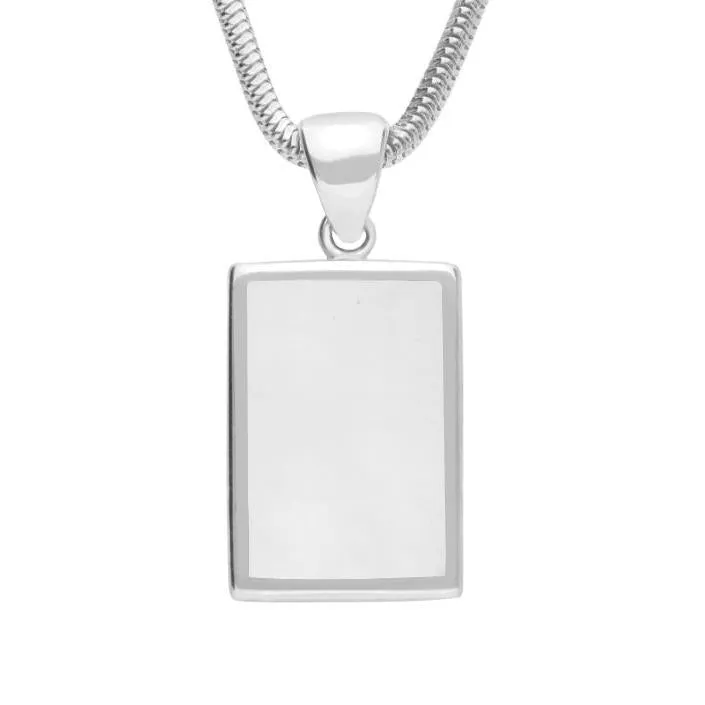 Sterling Silver Bauxite Flat Oblong Classic Necklace sold by Jura Watches