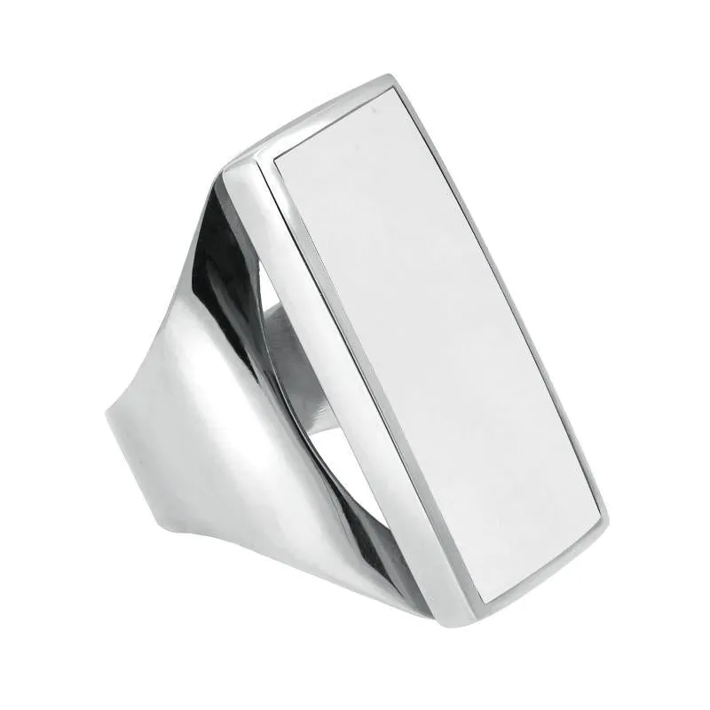 Sterling Silver Bauxite Large Oblong Ring sold by Jura Watches product image thumbnail 2