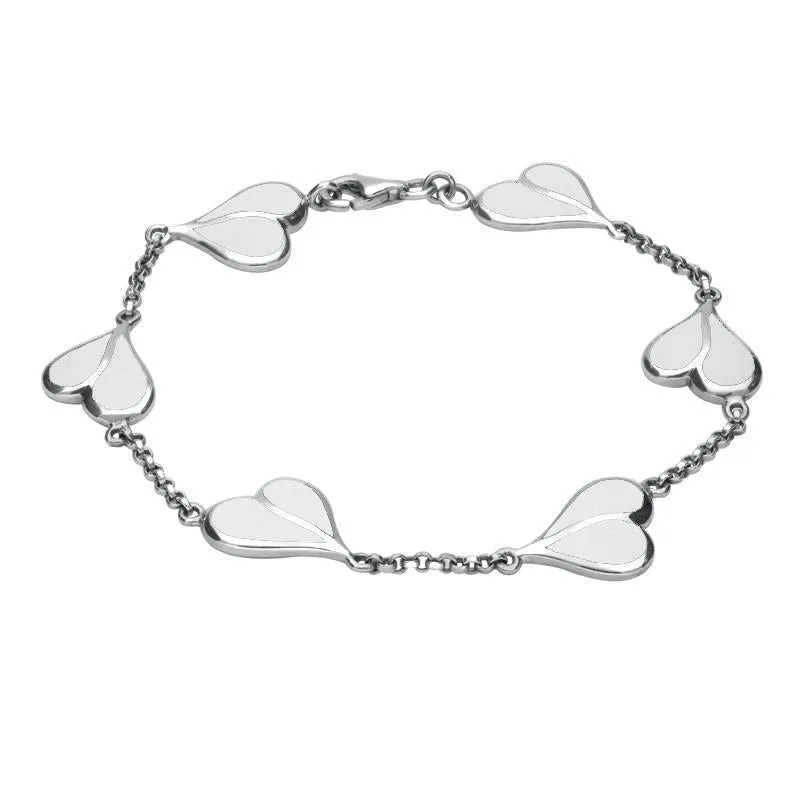 Sterling Silver Bauxite Split Heart Bracelet sold by Jura Watches