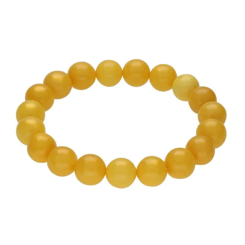 Butter Amber Beaded Elasticated Bracelet sold by Jura Watches