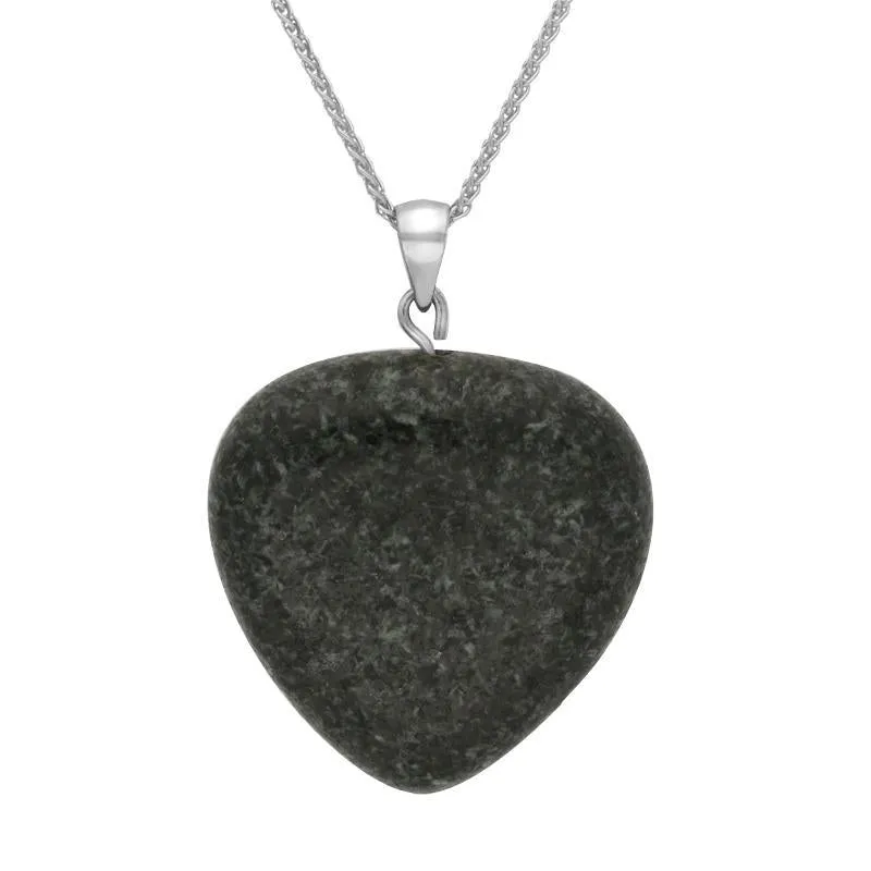 Silver Plate Preseli Large Carved Heart Necklace D sold by Jura Watches