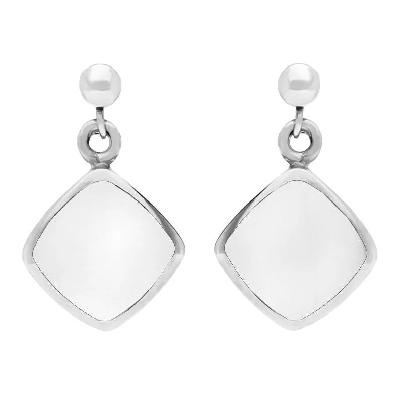 Sterling Silver Bauxite Cushion Drop Earrings sold by Jura Watches