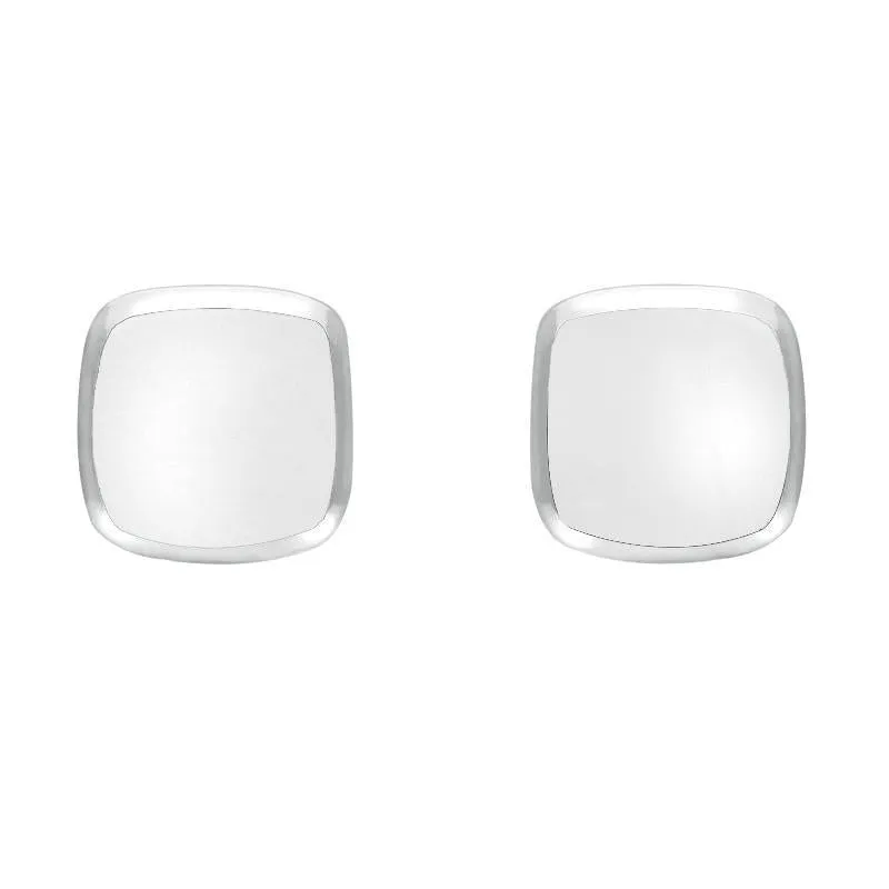 Sterling Silver Bauxite Small Dinky Cushion Stud Earrings sold by Jura Watches