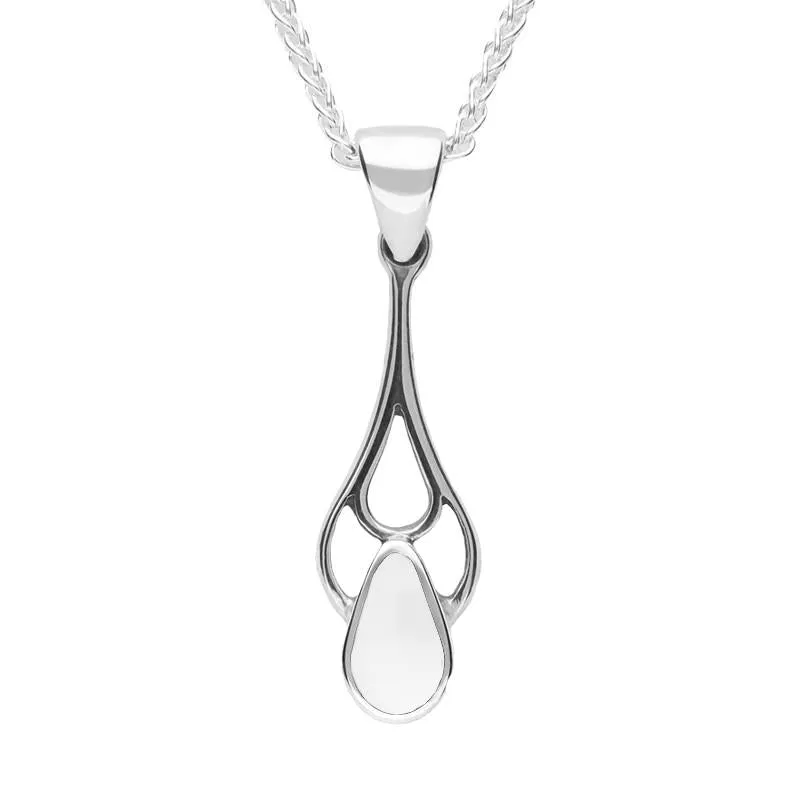 Sterling Silver Bauxite Pear Shaped Spoon Drop Necklace sold by Jura Watches