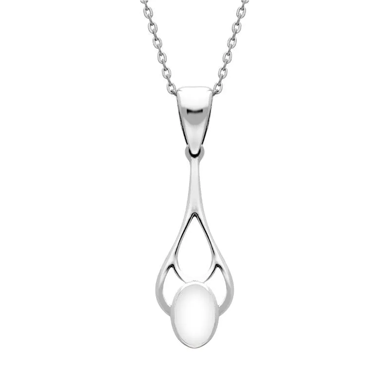 Sterling Silver Bauxite Large Oval Spoon Necklace sold by Jura Watches