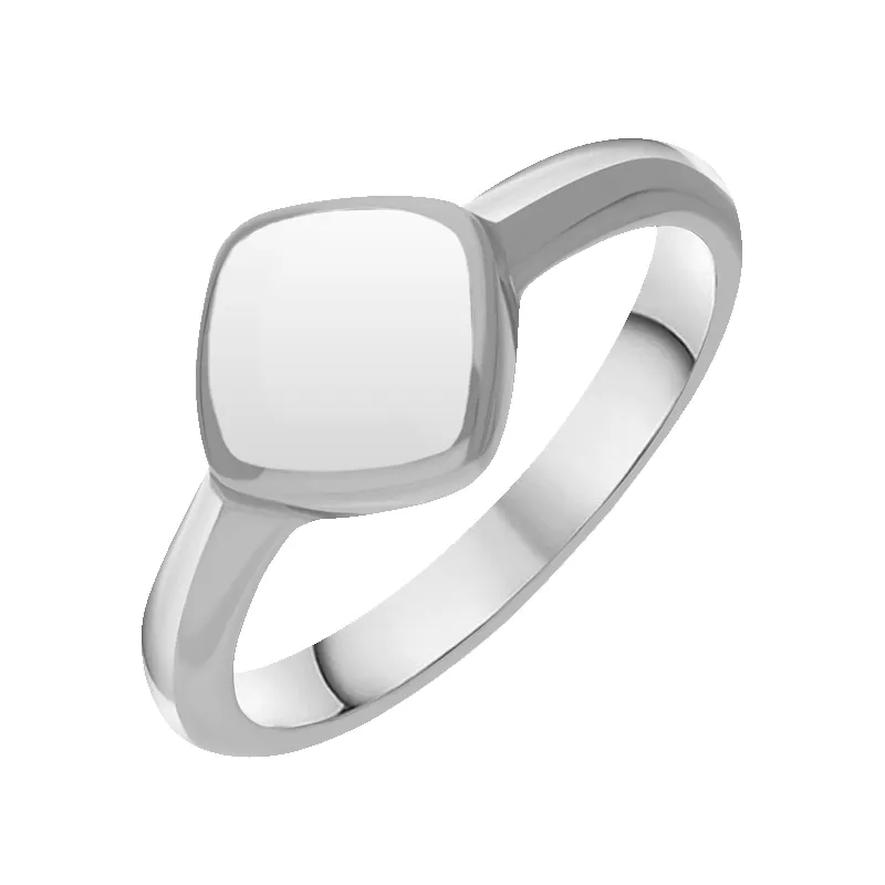 Sterling Silver Bauxite Cushion Ring sold by Jura Watches